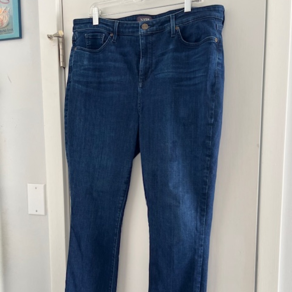 NYDJ Alina Leggings Straight Leg Dark Wash Denim Jeans Size 16